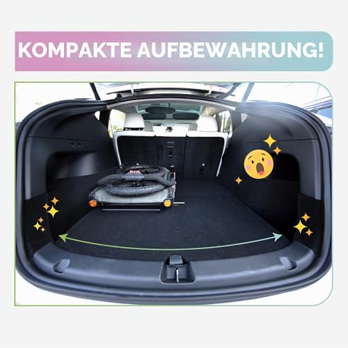 Petique Breeze Große Hundebuggy Hundewagen wandelbar Fahrradanhänger für Hunde mit Luftreifen, Schwarz, 1 Stück (1er Pack)