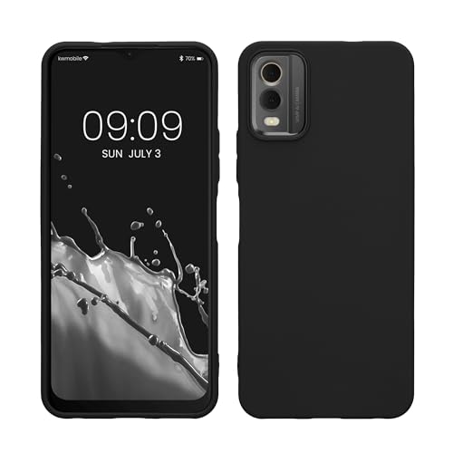Kwmobile Custodia Compatibile Con Nokia C32 Cover - Back Case Per Smartphone In Silicone Tpu - Protezione Gommata - Nero