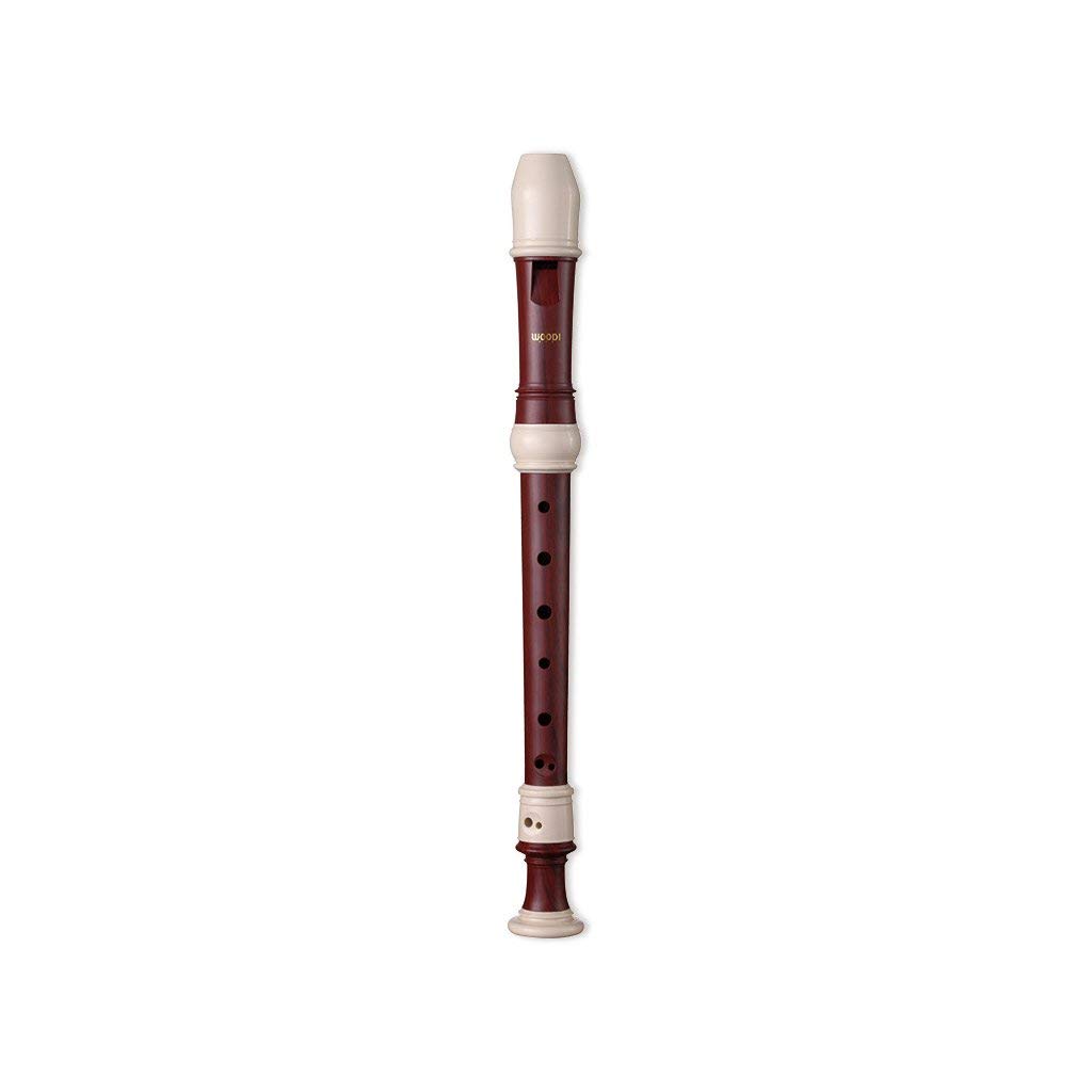 Woodi Soprano Recorder WRS-88BW Wood Simulated & Ivory White 3-Piece Baroque Fingering