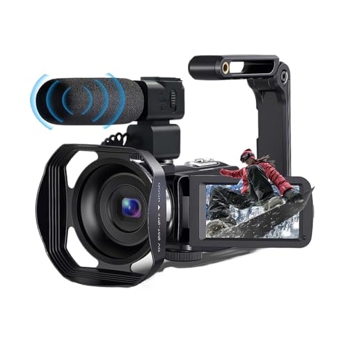 4K �f�W�^���ʐ^�J���� 48MP �R���p�N�g �r�f�I�u���O�J���� 3�C���` ��]���^�b�`�X�N���[�� �n���h�w���h DV 270° �t���b�v�X�N���[�� �t���b�V���t��(With 32GB Card,AC-254 Standard)