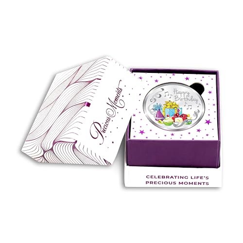Image of Precious Moments Happy Birthday Silver Coin 10 Grams | 20 Gram | 50 Gram BIS Hallmarked 999 Purity with Gift Box by ACPL