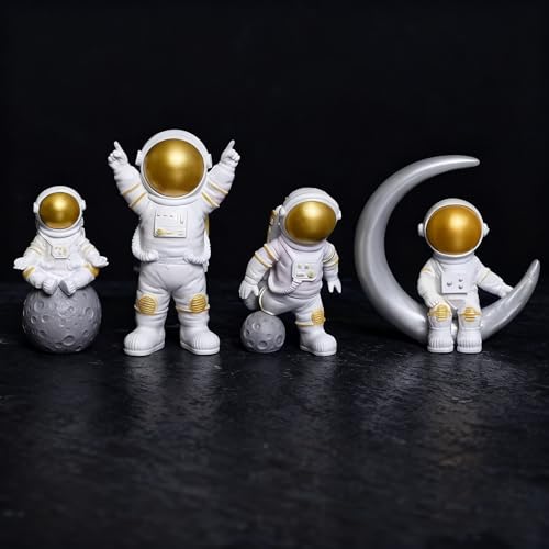 Listado de Adornos para comprar online. 43 Adornos de Astronauta para Escritorio 4PCS, Figura Decorativa Astronautas Resina, Escultura Astronauta Exquisito, Cifras Espaciales, Estatua Dcoración para Hogar, Cuarto, Oficina...