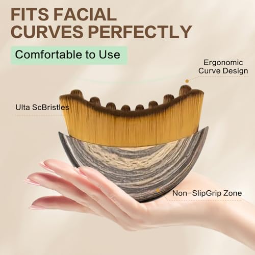 Brosse de contour lymphatique visage contre les traits fatigués