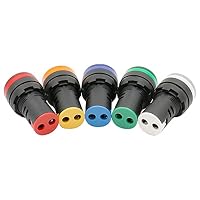 BAOMAIN 220V 22mm LED Industrial Indicator Pilot Light 5-Color 5-Pack — image 3