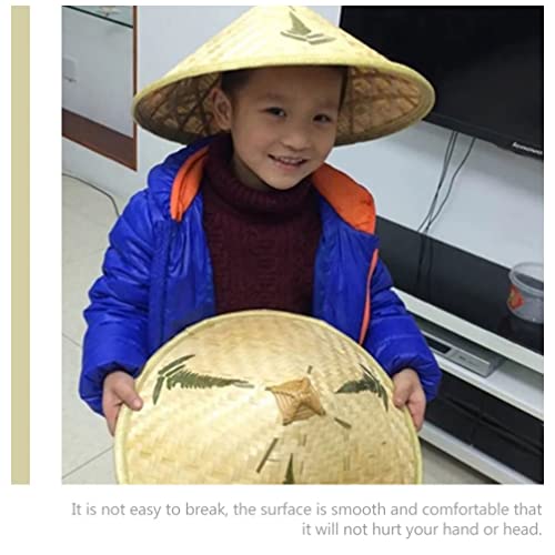 DOITOOL 2Pcs Chapéus de Bambu para Homens Chapéus de Tecido Criativo Samurai Chapéu Chinês Chapéu de