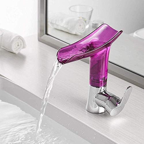 Robinet cascade en verre organique avec mitigeur moderne 20095