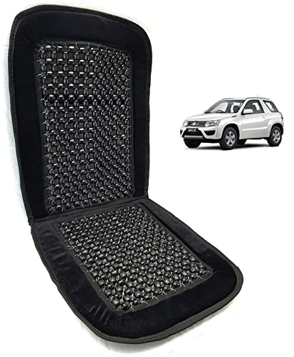 Image of AUTOADDICT Auto Addict Car Wooden Bead Seat Cushion with Black Velvet Border (1 Pc) for Maruti Suzuki Grand Vitara