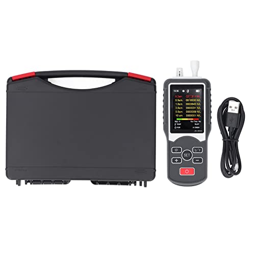 Calidad del Aire - Contador de Partículas Profesional para Detección | Probador Portátil para el Hogar, Laboratorios y Salas Limpias | Sensor PM2.5 PM10 en Tiempo Real | Medidor de