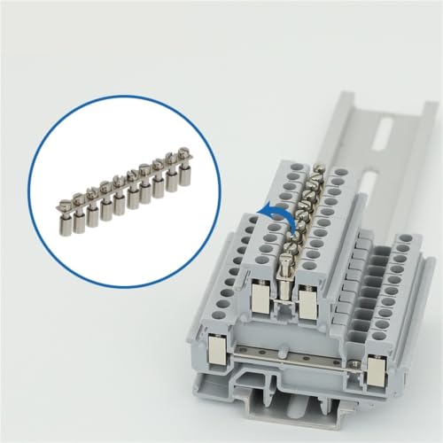 Conector puente fijo FBRNI 10-5N para bloque de terminales y cableado carril DIN, 20x 2