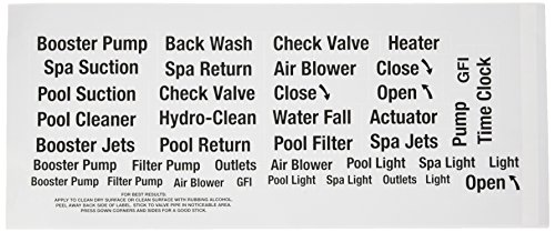 Etiquetas identificativas para equipo de piscina Poolmaster