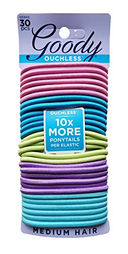 Goody WoMens Ouchless Braided Elastics, 30 Count (LBIZA PASTEL)