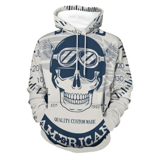 Hoodie Speed Skull pull à capuche unisexe manches longues pour homme et femme taille S