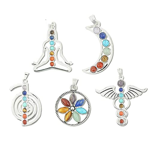 Collier ailes d'ange et sept chakras, le cadeau spirituel idéal pour homme et femme - 2