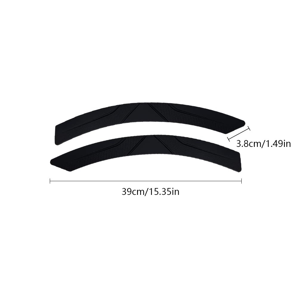 Strisce Protettive per Parafanghi Ruote in Gel di Silice Nero/Bianco 39x3,8 cm