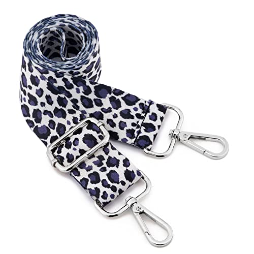 Image of Silvery Buckles Wide Shoulder Strap Adjustable Replacement Belt Crossbody Canvas Bag Handbag