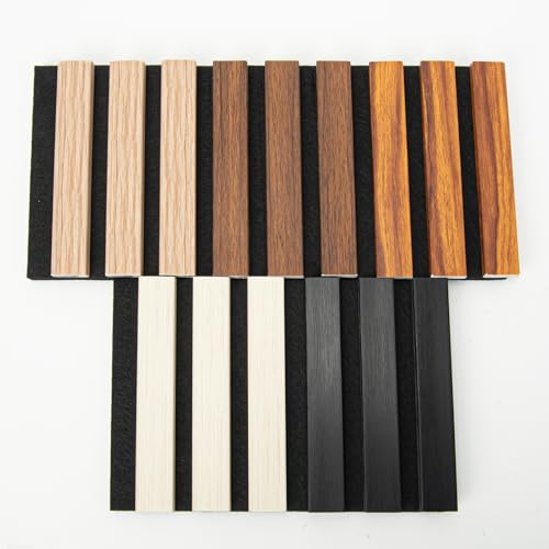 Image of Art3d Acoustic Lightweight Wood Slat Wall Panel, Sample Pack - 5 Colors