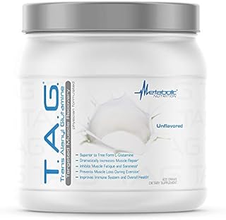 Metabolic Nutrition, TAG, Trans Alanyl Glutamine, 100% L-Glutamine Peptide Powder, Pre Intra Post Workout Supplement, 400 Grams (40 Servings) (Unflavored)