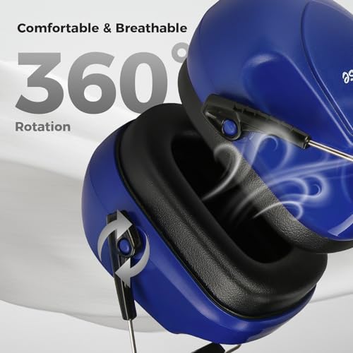 Image of ProCase Noise Reduction Ear Muffs, Sound Proof Ear Protection, NRR 28dB Noise Cancelling Headphones for Adults Kids Autism, Hearing Protection for Shooting Gun Range Mowing -2 Packs, Navy