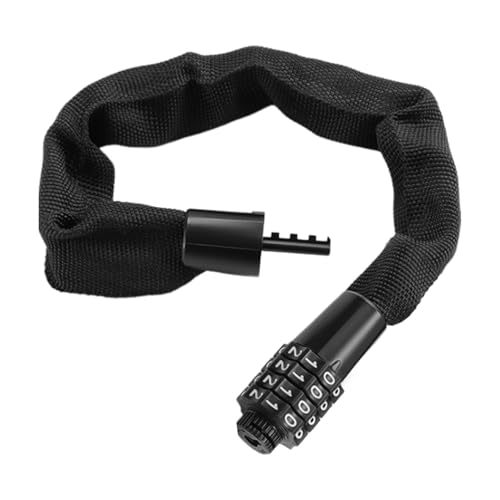 Cerradura de bicicleta combinada: cerraduras de cadena de bicicleta pesadas de 3,9 pies, cerraduras numéricas de 4 dígitos con núcleo de aleación de zinc, accesorio antirrobo de seguridad
