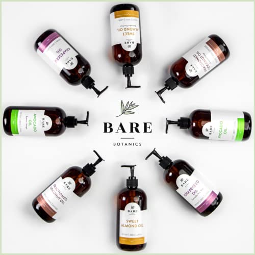 24Oz Lavender Tea Tree Sweet Almond Oil By Bare Botanics | Sweet Almond Oil For Skin & Hair | Natural Body Oil For Women & Men | Body & Face Massage Oil | 100% Pure Sweet Almond Oil Mixed With Lavender Essential Oil #TOP5