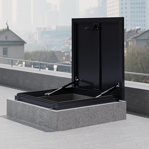 Escotilla de acceso de techo galvanizada, diseño plano resistente a la intemperie para solares, garajes, sótanos y pozos de iluminación