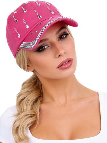 Gorra de béisbol con rhinestones para mujer miniatura 4