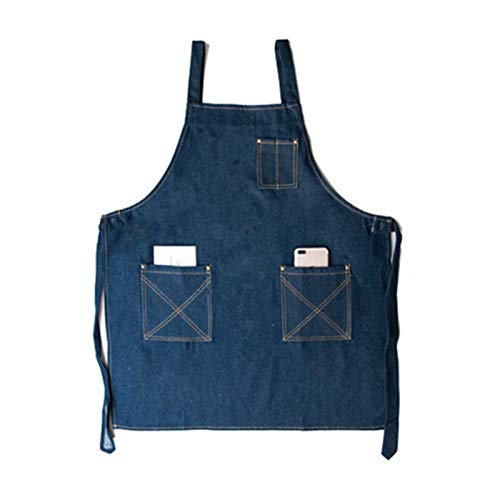 delantal Delantal Barber Florist Cafe Bar Chef Uniforme Pintor Tatuaje Artista Jardinero Baker Workwear Black Blue Denim