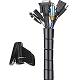 [ Longitud de Bricolaje y Diseño de Color Elegante ] El material flexible permite la longitud de bricolaje, puede cortar las cubre cables en longitudes específicas para que coincida con su aplicación. Los negros están disponibles para combinar con cualquier fondo negro o claro.