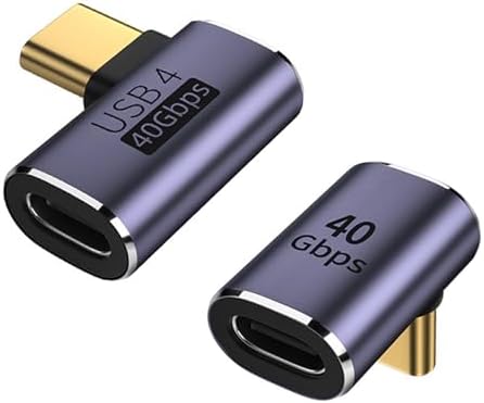 90° USB-C Adapter (2 Stück) - Unterstützt PD240W, 80Gbps & 8K@60Hz