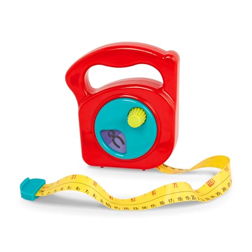 Battat – Toy Measuring Tape – Working Reel & Easy – Hold Handle – Tool Discovery Carousel – Metric & Imperial Units – 2+ Years – Big Tape Measure