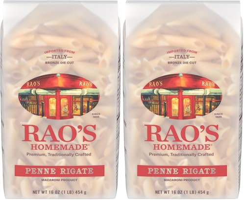 Image of Rao's Homemade Penne Pasta, 16oz, Traditionally Crafted, Premium Quality, From Durum Semolina Flour, Traditional Bronze Die Cut, Imported from Italy (Pack of 2)