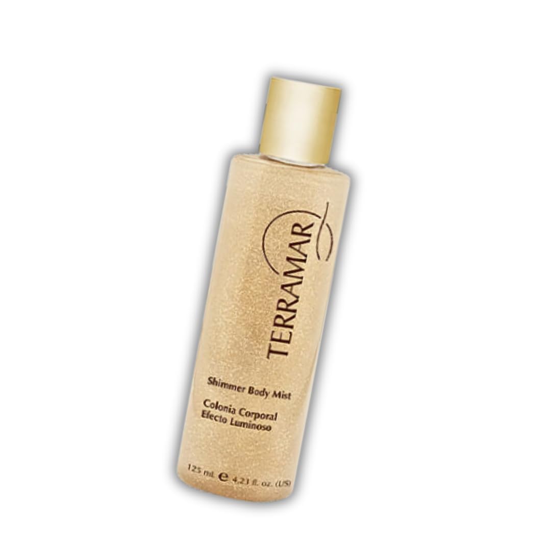 Terramar Shimmer Body Mist - Gold Glitter Body Spray for Luminous Skin - Adds Subtle Sparkle & Refreshing Scent