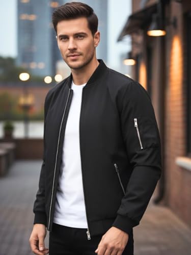 Image of MIA FASHION Jacket for Men Winter Wear Full Sleeves Jacket | Zipper Lightweight Jacket | Casual Bomber Regular Fit