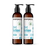 Everyone 2-in-1 Lotion for Hands/Body, 8 ounce (Pack of 2) Unscented made for Men and Women
