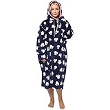 Disney Womens Blanket Hoodie Oversized Fleece Ultra Soft and Cosy Minnie Mouse Print Navy One Size - Image 2