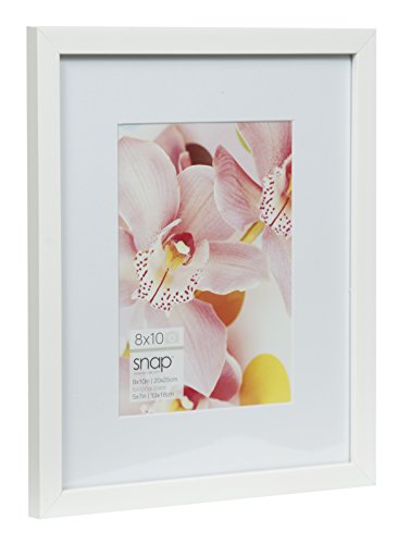 Snap Wall Mount Mat Picture Frame, 8 Inches X 10 Inches, White #TOP1