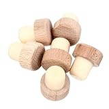 ULTECHNOVO Tapones de Botella de Vino de Madera de 29 Mm, Set de 6 Piezas, Sellado Reutilizable de Alta Resistencia para Botellas de Vino, Aceite y Cerveza, Tapones de Sellado Hermético