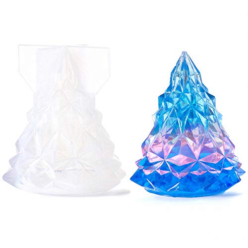 3D Christmas Tree Silicone Resin Mold Bedroom Container Molds Epoxy Resin DIY Handmade Crafts Charms Jewelry Light Holder Making Tools Soap Lotion Bar Mold