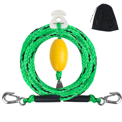 12FT Boat Tow Harness for Tubing, Water Ski Tow Rope Boat Harness with Stainless Steel Big Hooks, Boat Tow Rope for Watersports, Self Centering Tow Harness for Boat Water Sport Jet Ski Wakeboarding - image 1