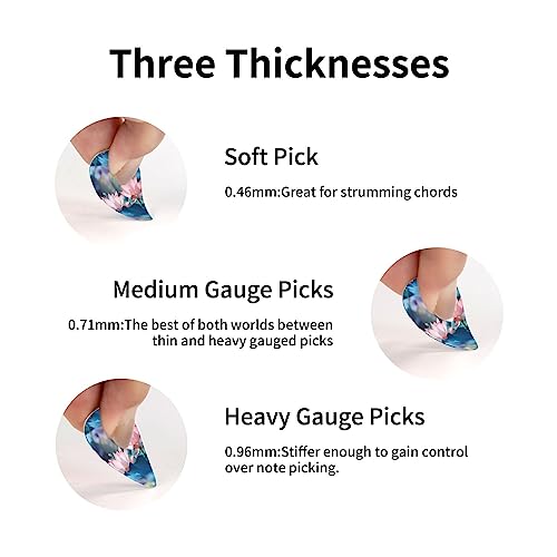 Lot de 12 médiators en forme de plantes de lotus pour guitare électrique et basse - Les Beatles, Paul McCartney, John Lennon, RIngo Starr, George Harrison Lot de 12 médiators en forme de plantes de lotus pour guitare électrique et basse – Image 6