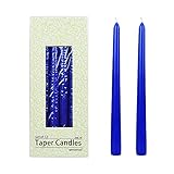 Zest Candle 12-Piece Taper Candles, 10-Inch, Blue