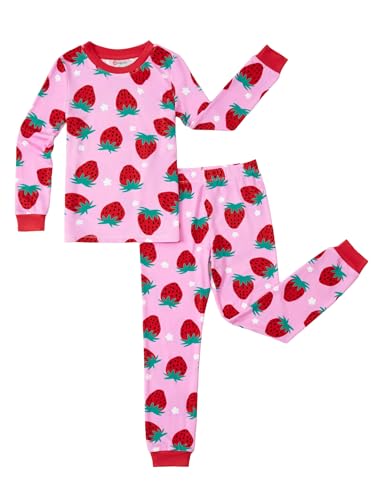 Image of PATPAT Toddler & Kids Pajama Sets with Bamboo Viscose, Snug Fit Pjs for Girls, All-Season Comfort Sleepwear, Ages 2-12 Years