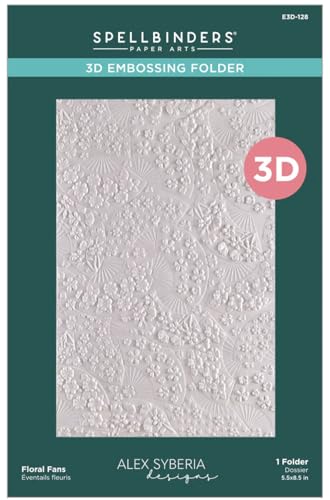 Alex Syberia Designs Classeur de gaufrage 3D Motif floral Blanc