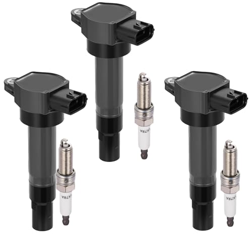 Image of BDFHYK 3 Ignition Coil Pack UF543 and 3 Iridium Spark Plug SP541 Compatible with Smart Fortwo 2008-2015 1.0L l3 Coil for 12597745 42597745