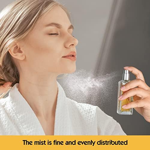 Ysimple 100ml Perfume Atomiser, Portable Clear Empty Glass Perfume Spray Bottles, Refillable Perfume Atomizer Large Cosmetic Fine Mist Atomizer for Travel