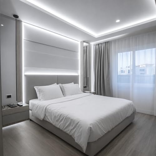 Image of LED Strip Lights 24V Daylight White 6000K, 3 Pack (No Power Supply) | COB Super Bright, 16.4ft Dotless High Density, 14W /m 8mm Width, Cuttable Flexible for Home DIY Commercial Lighting Projects