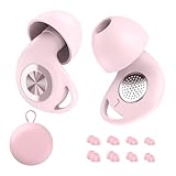 Ear Plugs for Sleeping Noise Cancelling 45dB, Reusable Silicone Earplugs with 8 Eartips and Travel Case, Soft Comfort Hearing Protection for Concerts, Snoring, Travel, Study-Pink