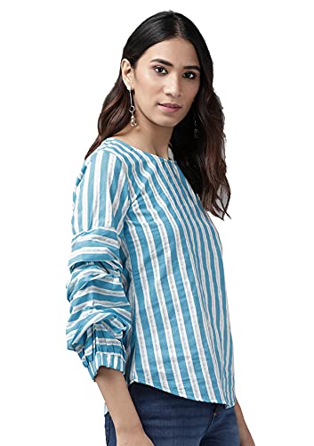 Image of Yash Gallery Women's Cotton Regular Fit Top