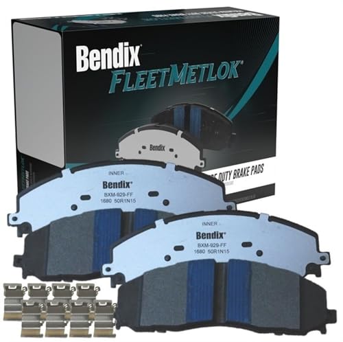 Image of Bendix Fleet Metlok MKD1680FM Semi-Metallic Front Brake Pads for Ford F-250 Super Duty 2022-2013, F-250 Super Duty 2024, F-350 2016-2013, F-350 Super Duty 2022-2013, F-450 Super Duty 2015-2013