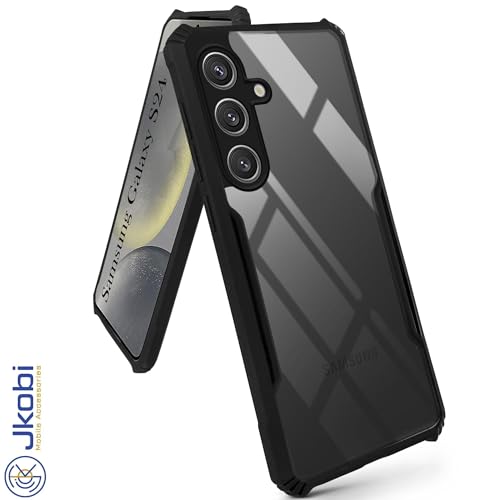 Image of Jkobi Back Case Cover for Samsung Galaxy S24 (Shockproof with Polycarbonate Clear Panel | Professional Black)